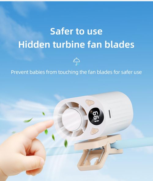 ☀️ Car Clip On Fan with LED, Adjustable Speed, USB Powered