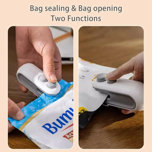 2 in 1 Heated USB Rechargeable Bag Sealer, Snack Mini Bag Sealing Machine, Plastic Electric Bag Sealers, Keep Food Fresh, Portable Sealer for Picnics, Home, Travel & Office, Compact Mini Food Sealer, Reusable USB Charging Seal Machine, Perfect for Snacks, Fruits, Dry Food to Extend Freshness, Easy to Use Portable Kitchen Accessory
