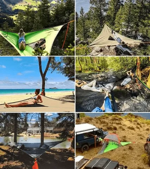 MULTI-PERSON HAMMOCK- PATENTED 3 POINT DESIGN