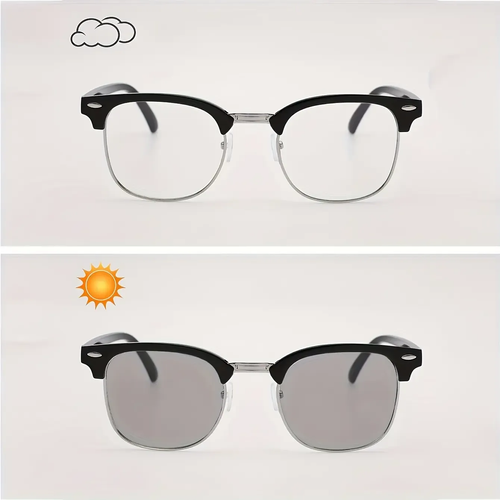 Men's Vintage Square Frame Fashion Glasses - Classic Black Composite Frame with Clear Lenses, Stylish & Durable for Everyday Wear, Classic Square Frame, Composite Frame Fashion Glasses, Lightweight Comfortable Eyewear, Casual Daily Fashion Glasses for Men, Retro Style Spectacles for Work, School, Party & Daily Outfits