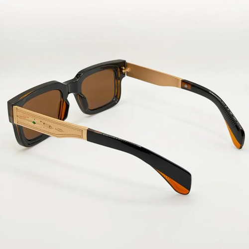 Vintage Polarized Sunglasses, Square Multicolor Frame Gold Temples UV400 Protection Shades for Kenya, Unisex Vintage Brow Bar Sunglasses, Half Rim Retro Glasses with Metal Plastic Frame, All Seasons Wear Decorative Lenses Eyewear, Retro Casual Style for Men and Women, Ideal for Daily Wear, Driving, Travel, Beach and Outdoor Activities