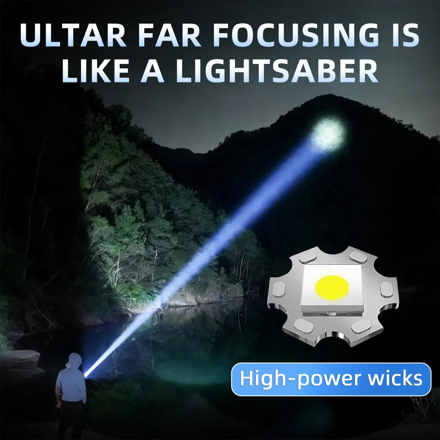 ⚡ Portable 2-in-1 Flashlight & Power Bank, Waterproof Outdoor Light