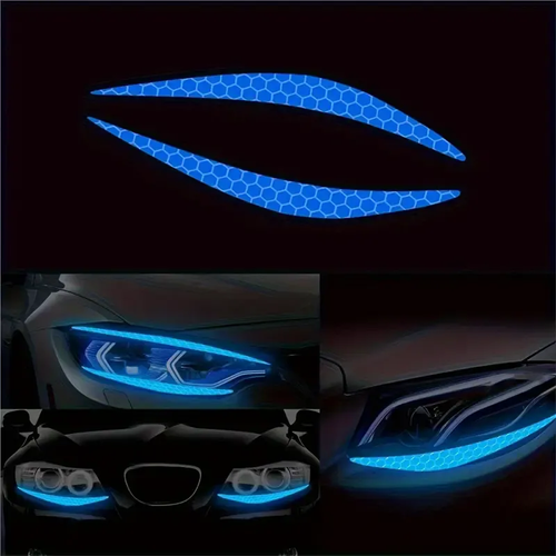 Car Headlight Eyelash Stickers Waterproof Reflective Auto Decor