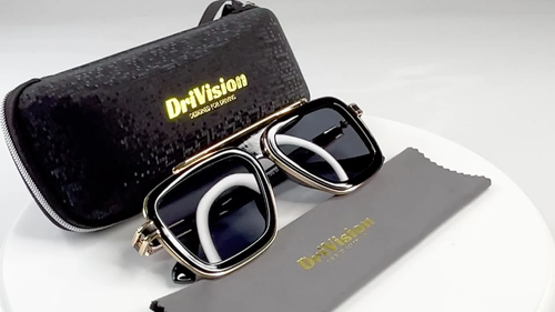Drivision Retro Square Sunglasses 👓 UV400 Punk Shades 💎