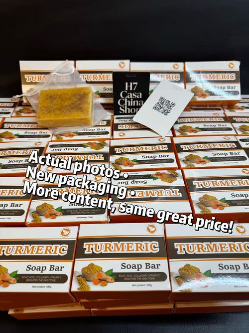 Hot-Selling in Africa 🇬🇫 & TikTok Viral Turmeric Lemon Kojic Ginger Soap 🧼, Handmade Cold Process Soap ✨, For Face & Body 💦