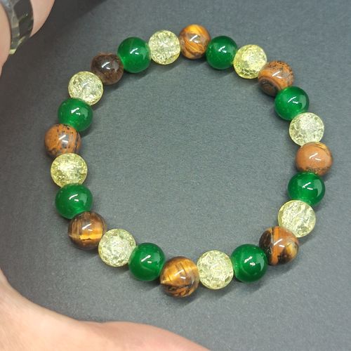 Order now, free foldable kettle | Natural Tiger Eye, Green Agate & Citrine Multi-Energy Bracelet | Attracts Wealth, Boosts Luck & Protects Safety