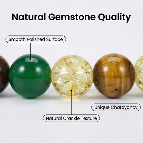 Order now, free foldable kettle | Natural Tiger Eye, Green Agate & Citrine Multi-Energy Bracelet | Attracts Wealth, Boosts Luck & Protects Safety