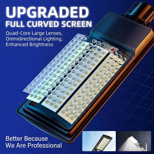 Solar Street Light 504 LEDs | 1500ml Large Battery | Wide Angle Waterproof Outdoor Light