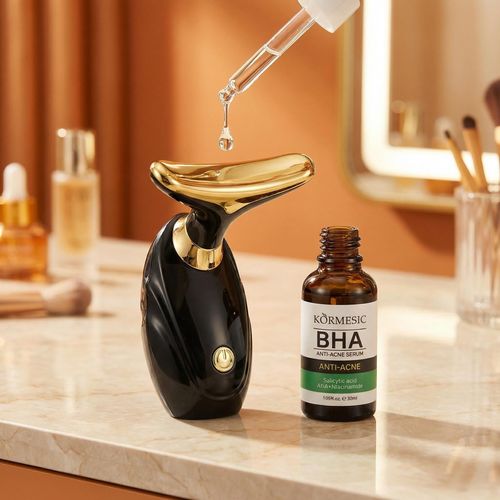 Medical Grade Whitening & Anti-Acne Skincare Set Portable Dolphin Facial Device + KORMESIC Acne & Whitening Serum