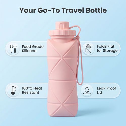 600ML Collapsible Silicone Water Bottle | Your Perfect Outdoor Buddy!