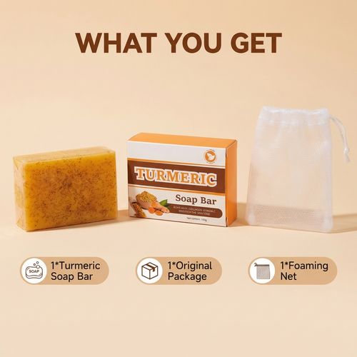Hot-Selling in Africa 🇬🇫 & TikTok Viral Turmeric Lemon Kojic Ginger Soap 🧼, Handmade Cold Process Soap ✨, For Face & Body 💦