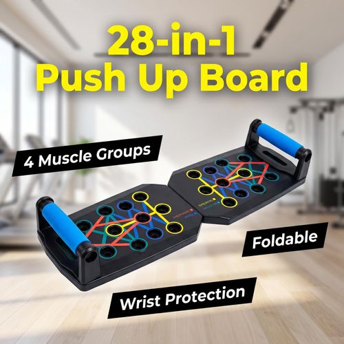Upgraded 28 Holes Push Up Board Multifunctional Home Fitness Equipment Portable Chest Abs Core Muscle Training Stand Workout Support for Men Full Body Exercise