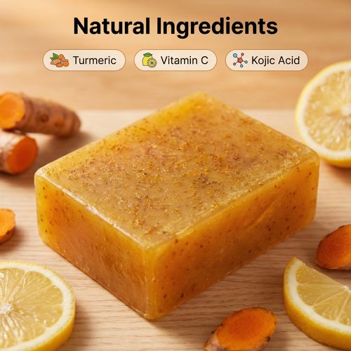 Hot-Selling in Africa 🇬🇫 & TikTok Viral Turmeric Lemon Kojic Ginger Soap 🧼, Handmade Cold Process Soap ✨, For Face & Body 💦