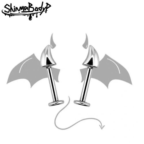 Devil's Corner Little Devil Nail Ear Nail Ear Bone Nail Ear Wheel Nail Dark Cute Hot Girl Sweet Cool Wind Piercing Jewelry Earrings