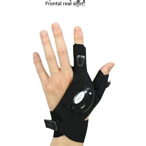 LED flashlight, illuminated fishing gear, fishing gloves, emergency repair, night fishing lighting, finger lights, night fishing lighting