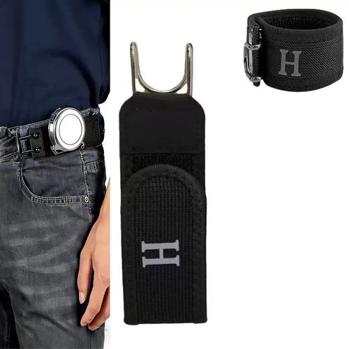HAILTH Tactical Metal Hook Elastic Belt (Unisex) - Patented No - Buckle Invisible Design | Soft Adjustable Side TikTokShopBlackFriday