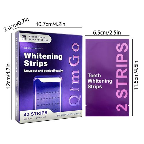 Purple Whitening Strips Dry Patches for Teeth Stain Removal, Brightening, and Cleaning