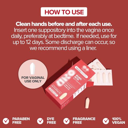 Improve vaginal odor and private care uroBORIC ACID NR900-NAD suppository energy focus supplement