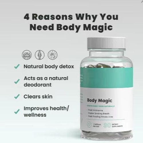 Chlorophyll capsules alleviate body odor, underarm and private odor