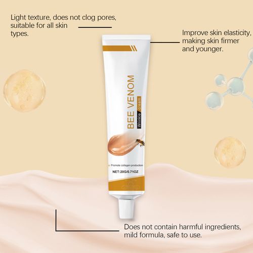 Bee venom elastic cream gently cares, lightly hydrates skin, elasticity, delicacy, fine skin moisturizing face cream