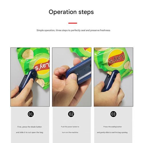 Mini sealing machine, household plastic sealing machine, snack moisture-proof sealing tool, portable USB plastic bag, food sealing clip