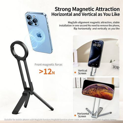 Mountaineering Strong Magnetic Mobile Phone Support Portable Photography Multi functional Horizontal and Vertical Three Leg Extended Light Magnetic Attraction