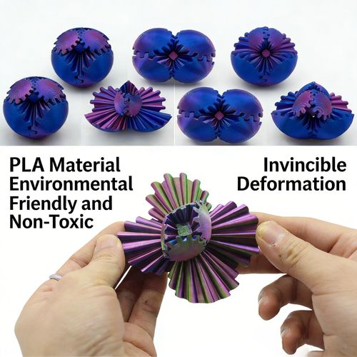 Creative Color Gear Spinning Ball 3D Printing Toy Gear Ball Spin Ball Puzzle Model Toy