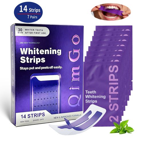 Purple Whitening Strips Dry Patches for Teeth Stain Removal, Brightening, and Cleaning
