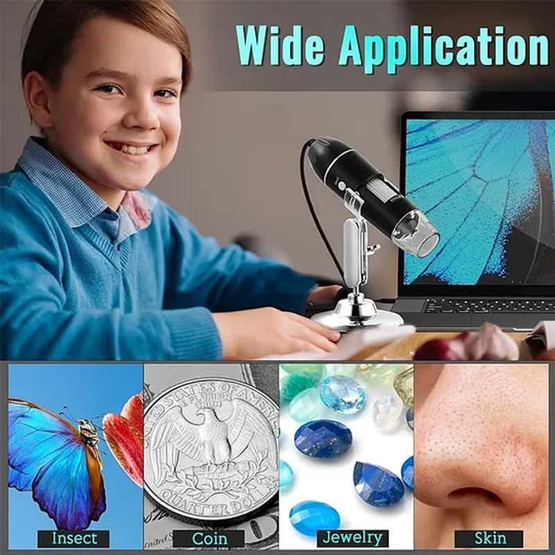 Digital HD Microscope 50x-1600x Magnification (PC & Phone Connectable)
