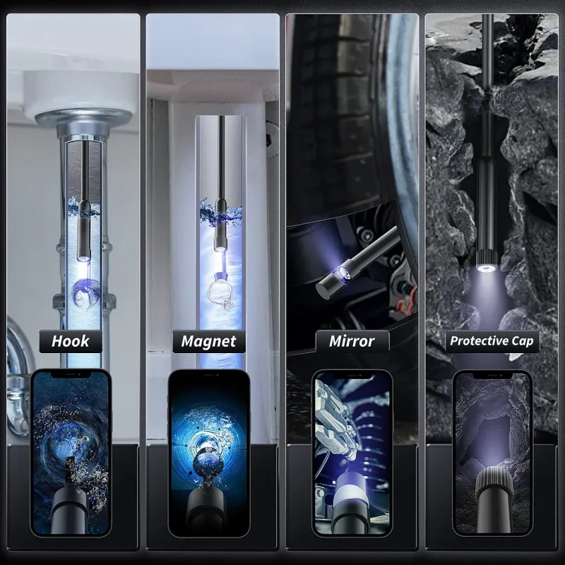 Plug-and-Play Endoscope Camera – Compatible with Android & iPhone & ipad for Direct Connection