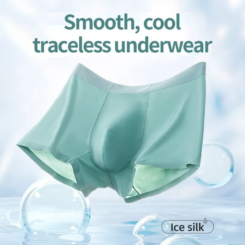 4PCS Summer Hot Sale-Breathable Ice Silk Men's Underwear