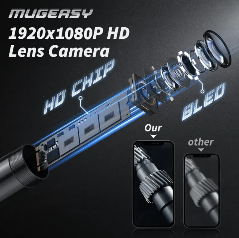 Plug-and-Play Endoscope Camera – Compatible with Android & iPhone & ipad for Direct Connection