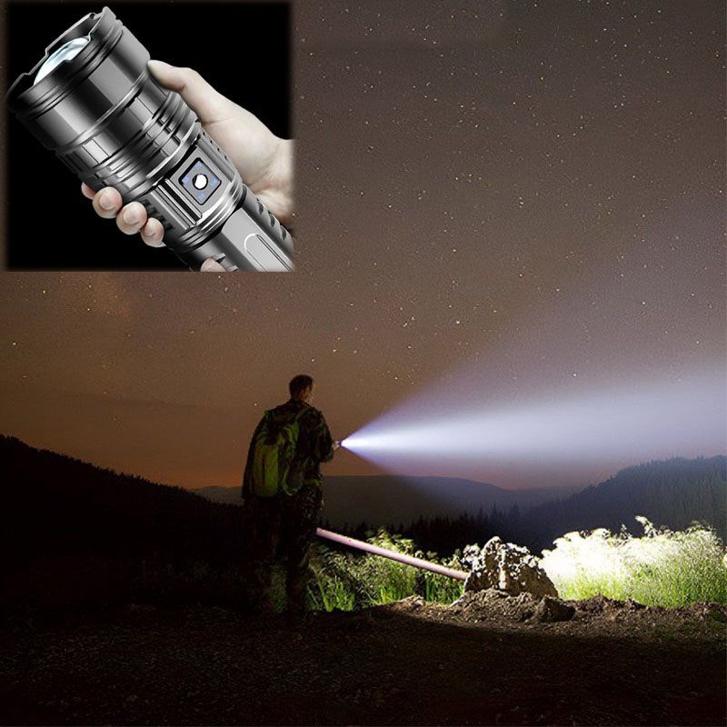 Multifunctional White Laser Telescopic Tactical Flashlight with Zoom