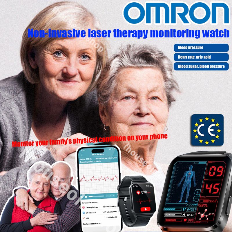 Omron Laser Therapy High-Precision Non-Invasive Medical Blood Glucose Meter Smart Watch