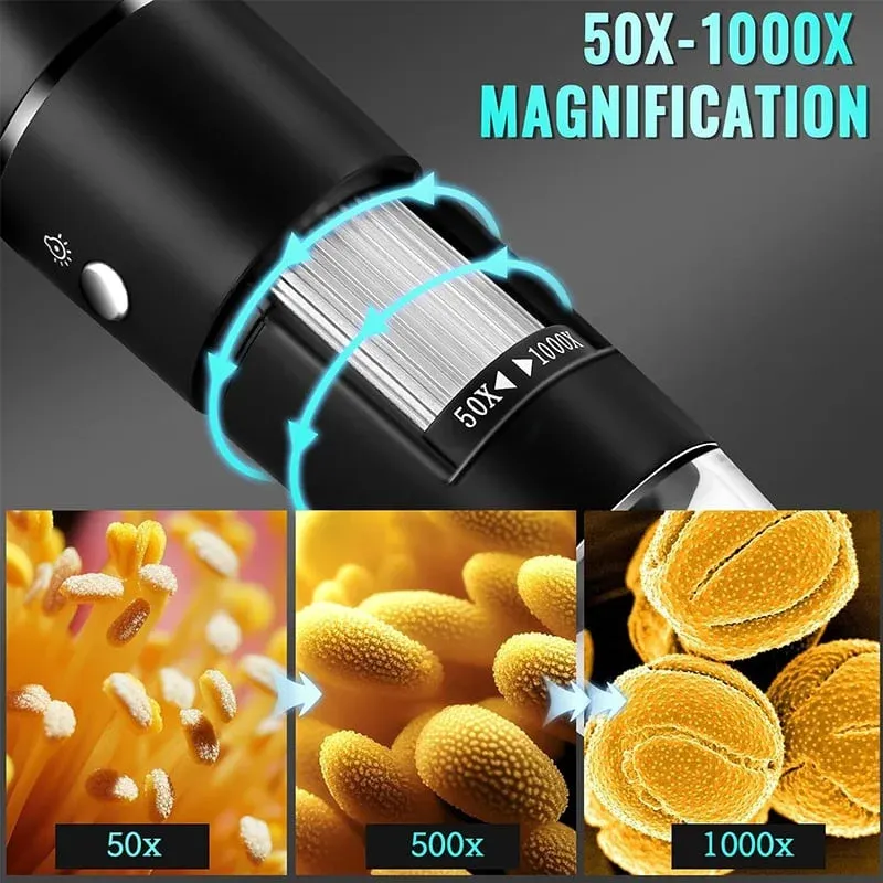 Digital HD Microscope 50x-1600x Magnification (PC & Phone Connectable)