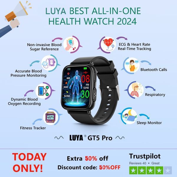 LUYA®️ GT5 Pro Powerful smart medical detection watch