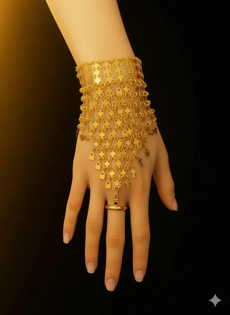 22K gold-plated snake bracelet