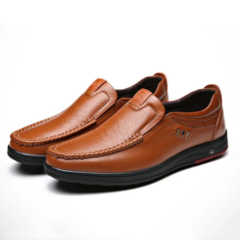 DRESSYE Men's Natural Leather Loafers