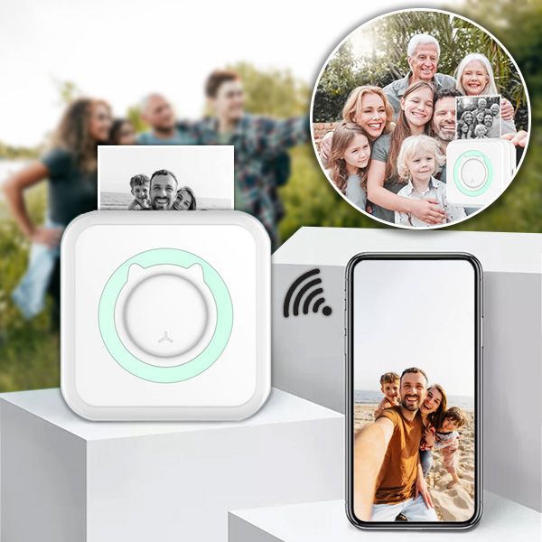 Portable instant photo printer