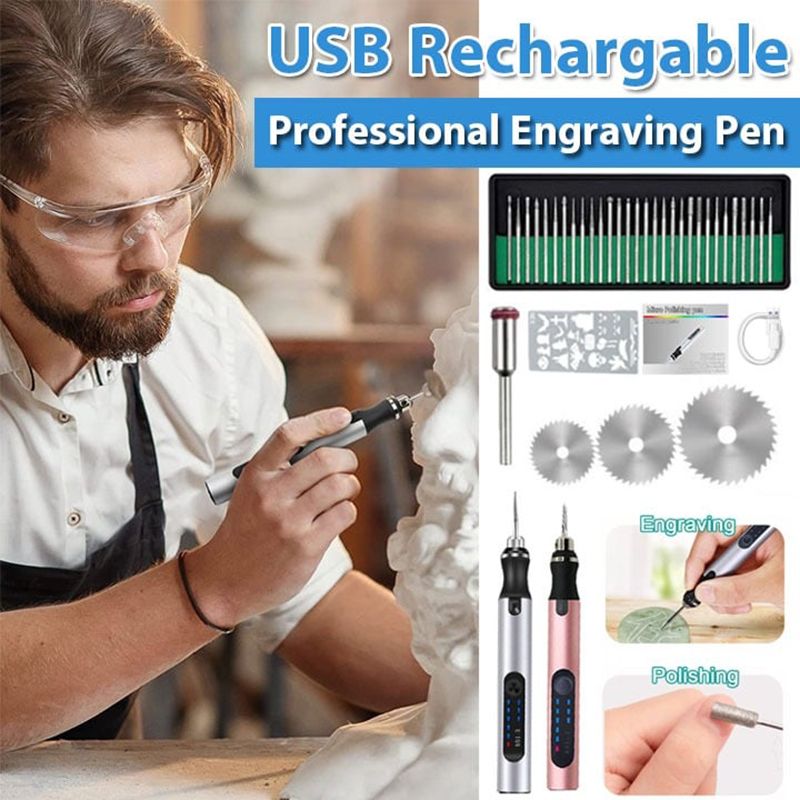 Genuine rechargeable mini electric engraving machine set