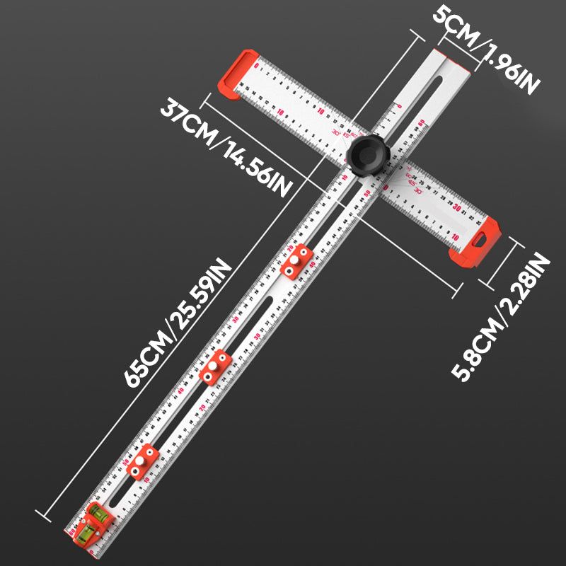 Four-in-one multifunctional positioning ruler