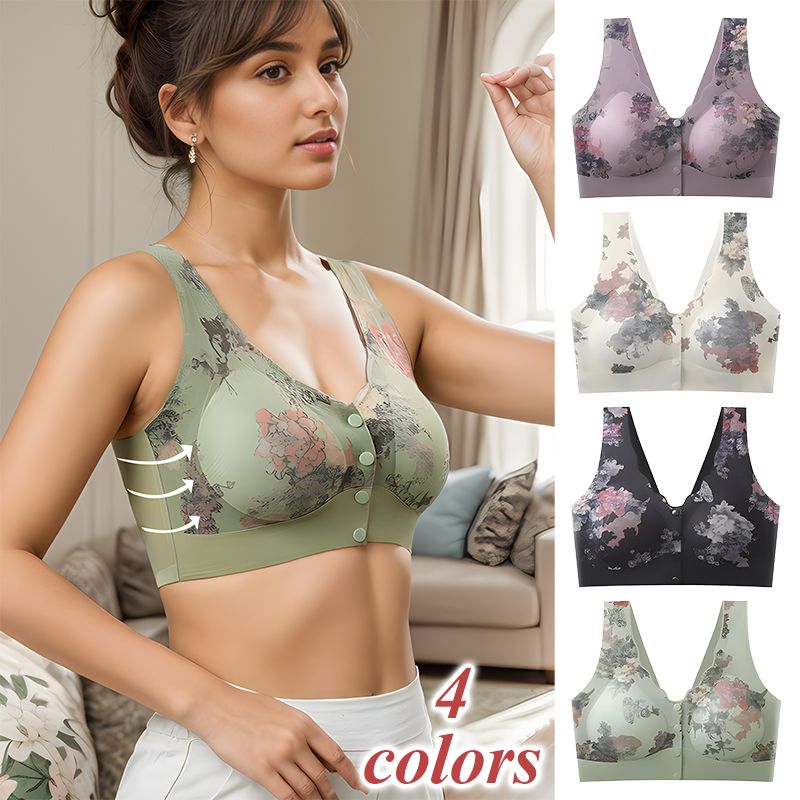 Large size new wireless seamless bra adjustable elastic bra