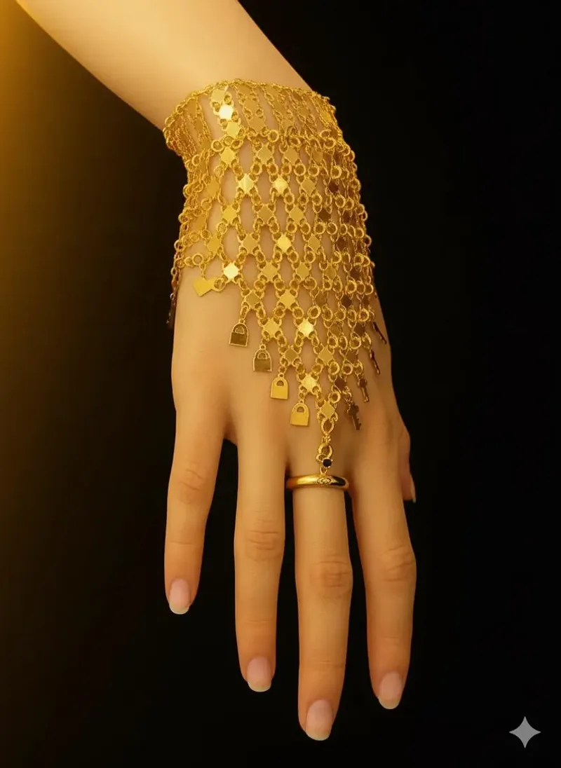 22K gold-plated snake bracelet