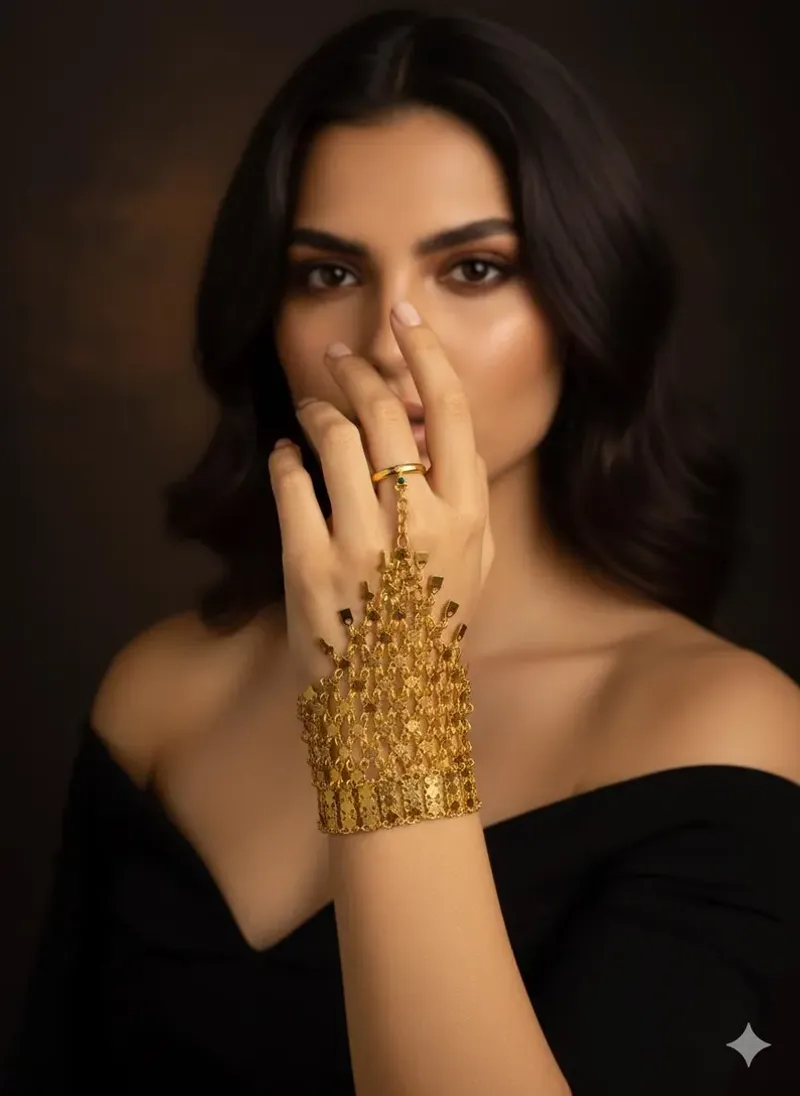 22K gold-plated snake bracelet