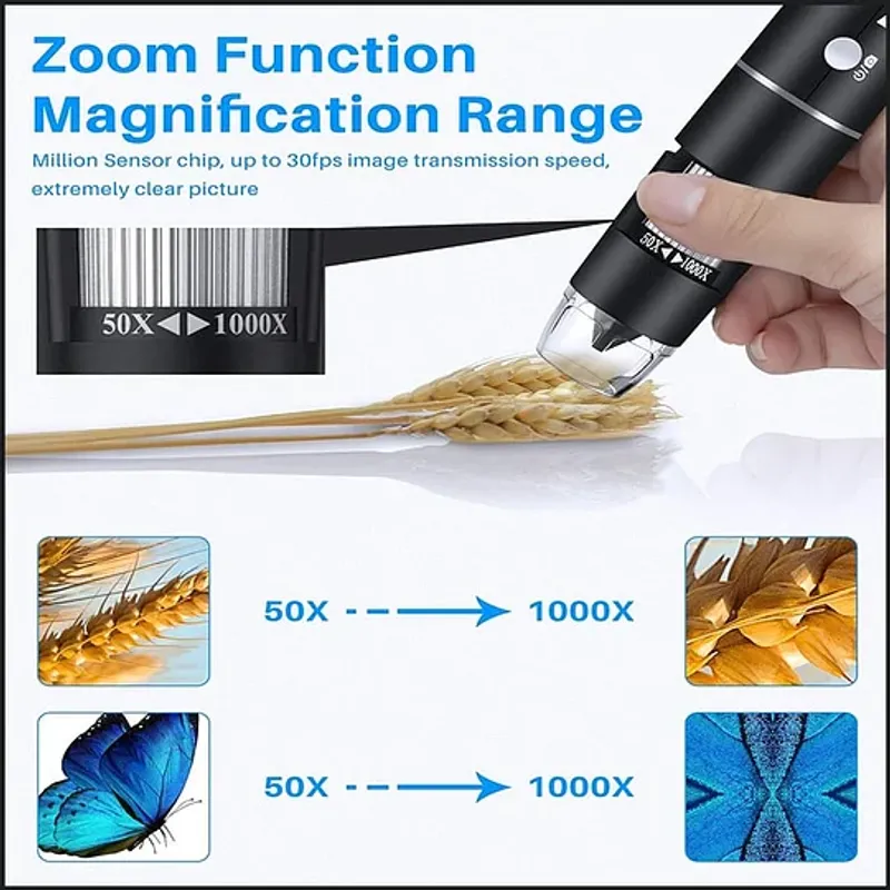 Digital HD Microscope 50x-1600x Magnification (PC & Phone Connectable)