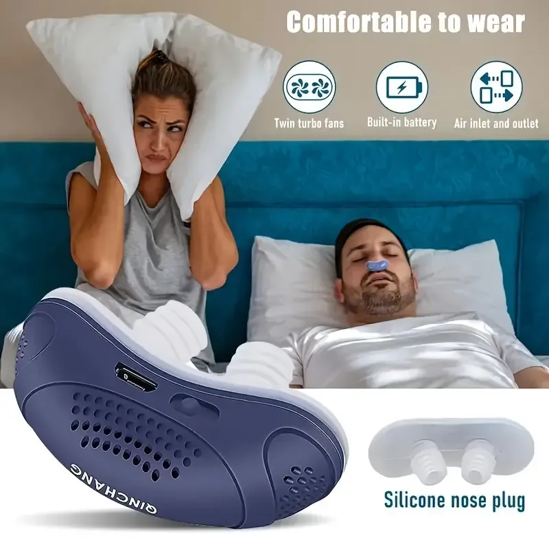 Electric snoring correction device for home use