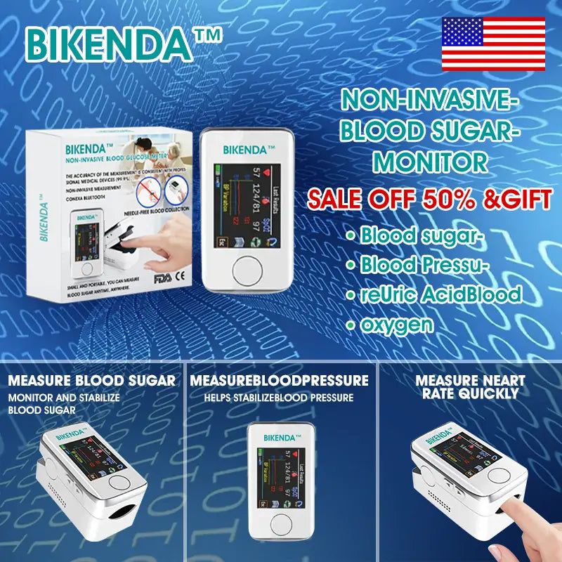 Official Store Bikenda™ Non-Invasive Blood Glucose Meter – Achieve 99.9% Accuracy and Receive Exclusive Gifts!