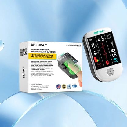 Official Store Bikenda™ New Generation Intelligent Multi-Function Non-Invasive Laser Blood Glucose Meter Accuracy 99.9%