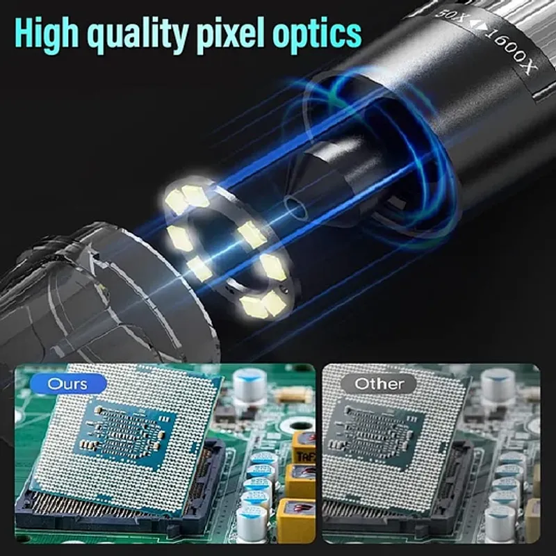 Digital HD Microscope 50x-1600x Magnification (PC & Phone Connectable)