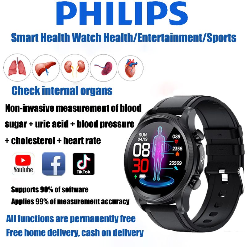 High-precision non-invasive blood sugar and uric acid measurement smart watch